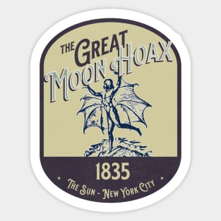 The Great Moon Hoax - The Sun 1835 New York City Sticker